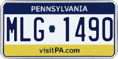 PA license plate MLG1490