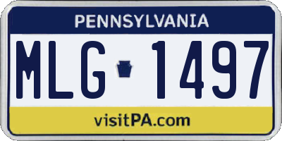 PA license plate MLG1497