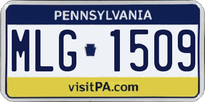PA license plate MLG1509