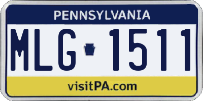 PA license plate MLG1511
