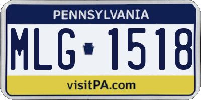 PA license plate MLG1518