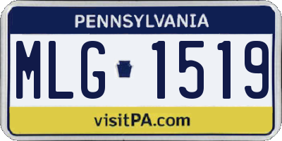 PA license plate MLG1519