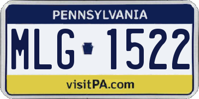 PA license plate MLG1522