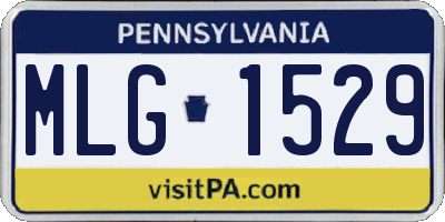 PA license plate MLG1529
