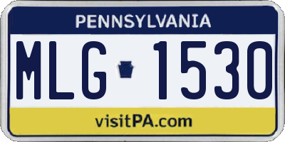 PA license plate MLG1530