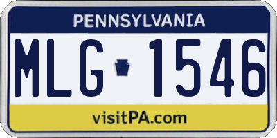 PA license plate MLG1546