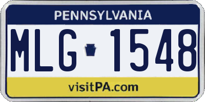 PA license plate MLG1548