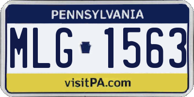 PA license plate MLG1563