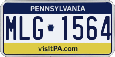 PA license plate MLG1564
