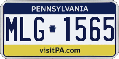 PA license plate MLG1565