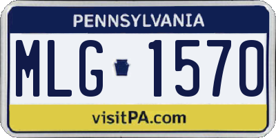 PA license plate MLG1570