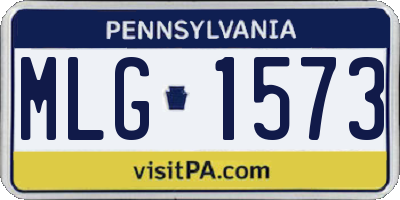 PA license plate MLG1573