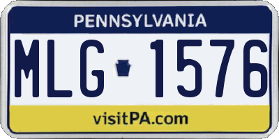 PA license plate MLG1576