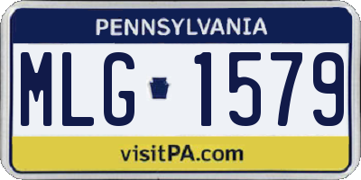 PA license plate MLG1579
