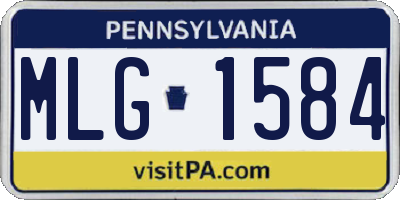 PA license plate MLG1584