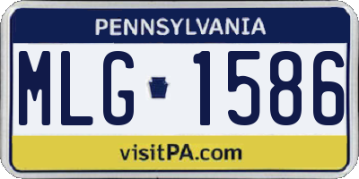 PA license plate MLG1586