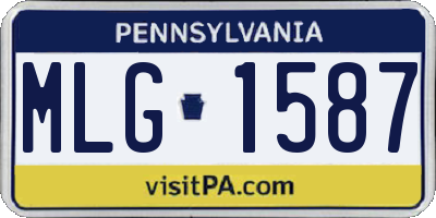 PA license plate MLG1587