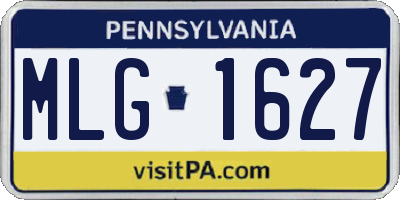 PA license plate MLG1627