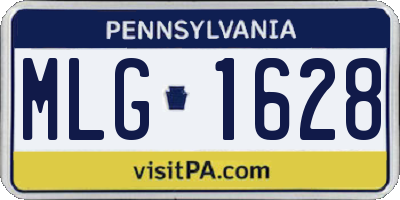 PA license plate MLG1628