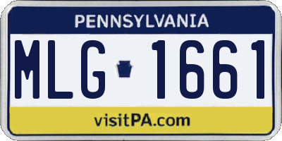 PA license plate MLG1661