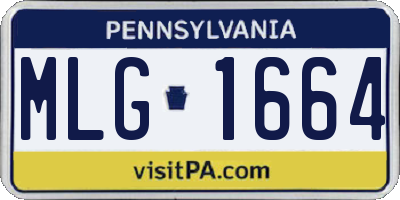 PA license plate MLG1664