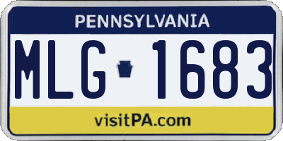 PA license plate MLG1683