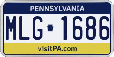 PA license plate MLG1686