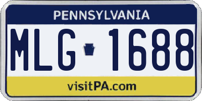 PA license plate MLG1688