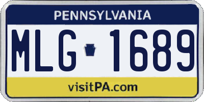 PA license plate MLG1689