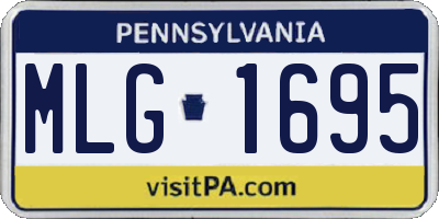PA license plate MLG1695