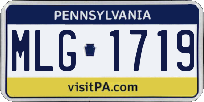 PA license plate MLG1719