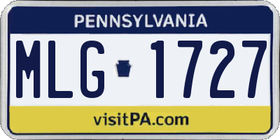 PA license plate MLG1727