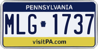 PA license plate MLG1737