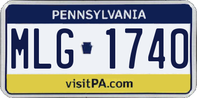 PA license plate MLG1740