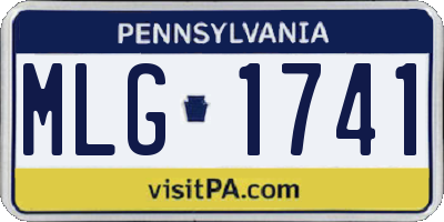 PA license plate MLG1741