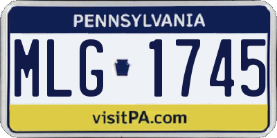 PA license plate MLG1745