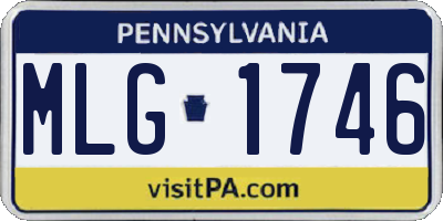 PA license plate MLG1746