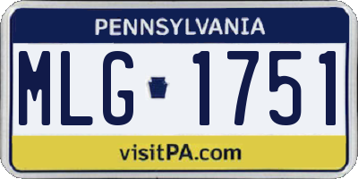PA license plate MLG1751