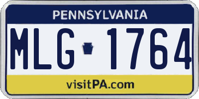 PA license plate MLG1764
