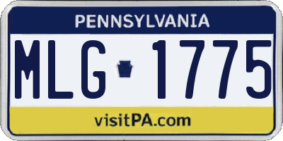 PA license plate MLG1775
