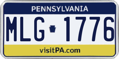 PA license plate MLG1776