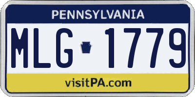 PA license plate MLG1779