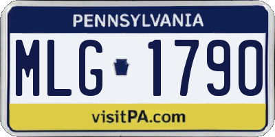PA license plate MLG1790