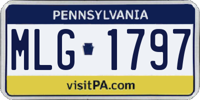 PA license plate MLG1797