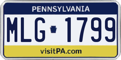 PA license plate MLG1799
