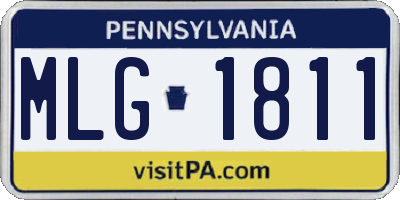 PA license plate MLG1811