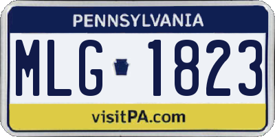 PA license plate MLG1823