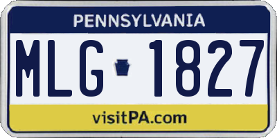 PA license plate MLG1827