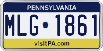 PA license plate MLG1861