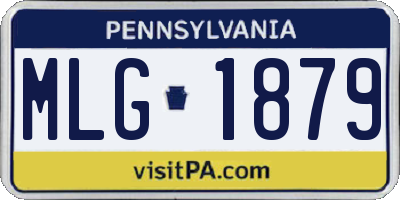 PA license plate MLG1879